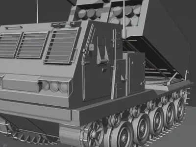 M270 MLRS Military Truck 3d Model Low-poly 3D model