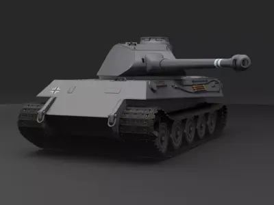 Panzerkampfwagen Tiger 2 prototype 3D model