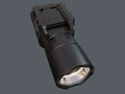 Weapon mounted light SureFire X300U-A Ultra Low-poly 3D model