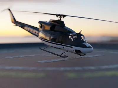 BEST POLICE HELICOPTER 3D model