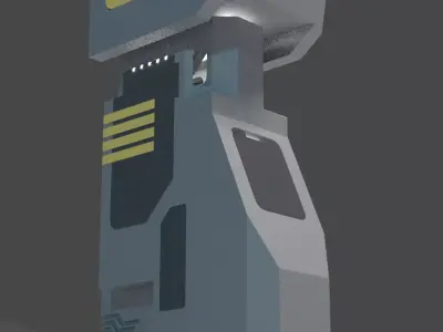 Futuristic post Unit 4 3D model