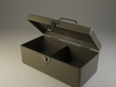 ToolBox - Model 3D metal tool box Low-poly 3D model