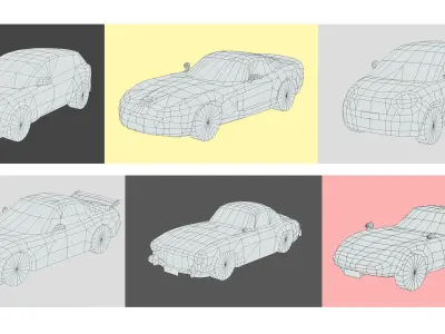 Low-Poly Car Pack 017 - Future Classics