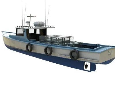 Lobster Fishing Boat 3D model