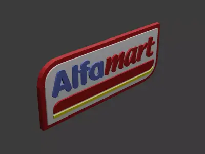 alfa mart logo 3D model