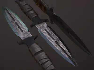 Knife Combat 3D model 3D model