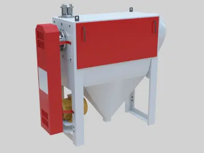 Bran Finisher - Wheat Grain Flour Milling Machine Low-poly 3D model