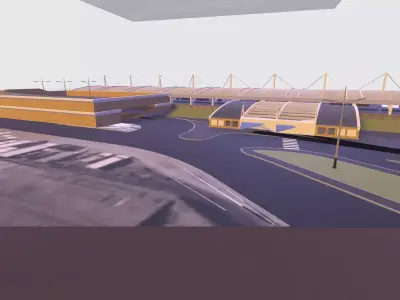 Train Passenger Platform Free low-poly 3D model