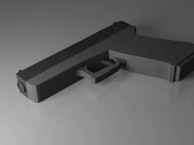 Low Poly Pistol gun Free low-poly 3D model