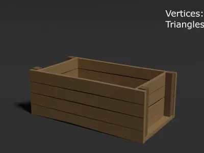 Low Poly Style Crate Assets Low-poly 3D model