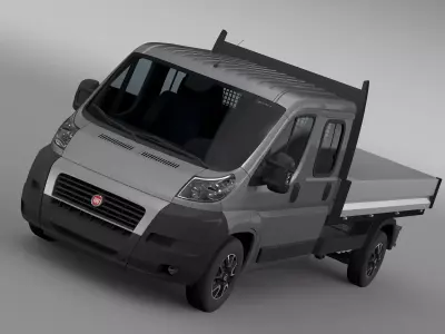 Fiat Ducato Crew Cab Truck 2009 2014 3D model