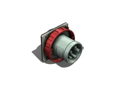 Plugue Fixo Scame 246 6396 Fixed Plug 3D model