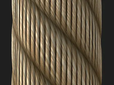 Seamless PBR  rope material Texture