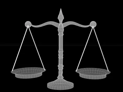 Scales of Justice Model ply obj fbx stl dae 3D model