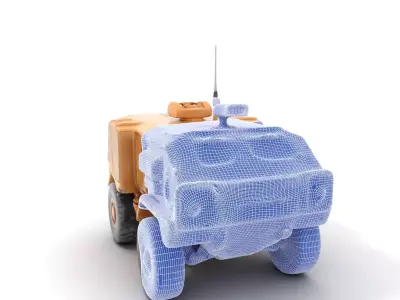 Armored Vehicle Model Pack with Desert Camouflage Low-poly 3D model