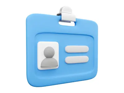 3d ID card icon 3D model