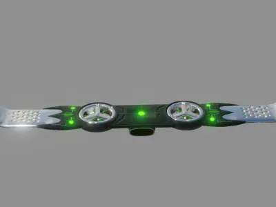 Goblin Hover Board - Low Poly - Game Ready - PBR Low-poly 3D model