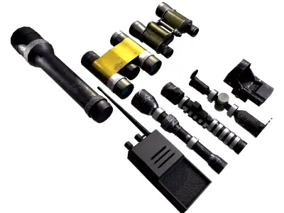 FPS Shooter Equipment - Soldier equipment - Military Gear 3D model