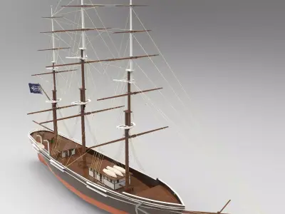Tall Ship 2 3D model