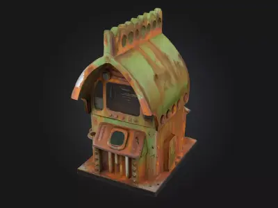 Rustic Control Console  Vintage Tech with Industrial Character 3D model