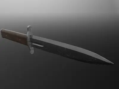 Italian WWI Arditi Dagger Low-poly 3D model