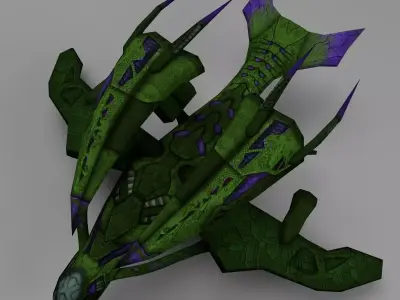 Alien Fighter Low-poly 3D model