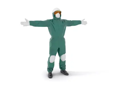 Green Protective Suit model pack Low-poly 3D model