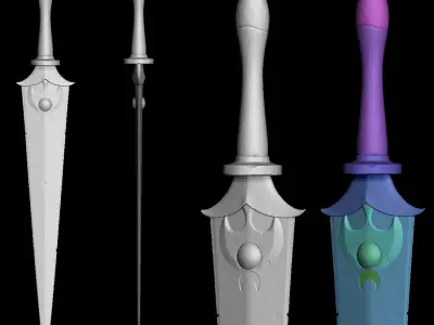 Realistic Dagger 3D model Free 3D model