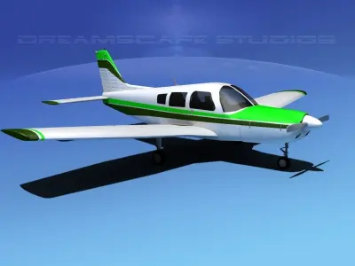 Piper Warrior II 3D model 14