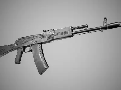 AK 74M Low-poly 3D model