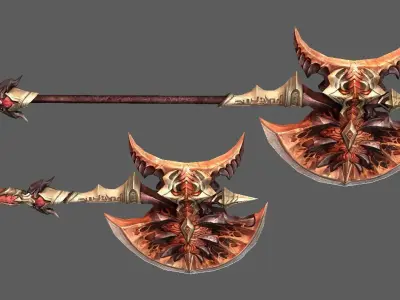 Axe Heavy All Low-poly 3D model