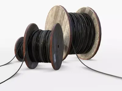 Cable Reels Low-poly 3D model purchase