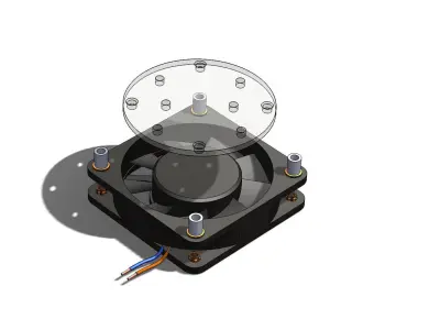 Computer DC Axial FAN NMB-MAT 2406 Free 3D model