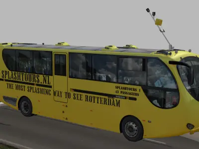 Amphibian Splashtours Bus Low-poly 3D model