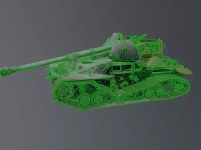 tank destroyer wreck 3D model