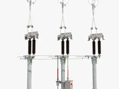 High Voltage Isolation Switch 1 3D model