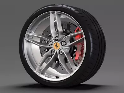 Ferrari 488 GTB wheel 3D model