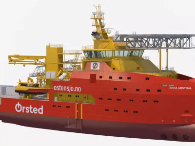 Wind Farm Support Vessel Edda Mistral 3D model