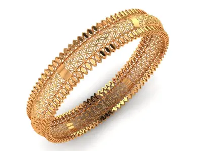 1387 Golden Echoes Bangle 11gm 3D print model