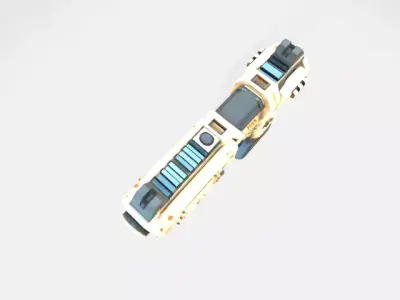 Lowpoly scifi pistol Low-poly 3D model
