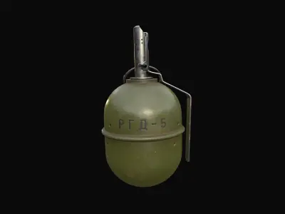 Soviet hand Grenade RGD-5 Low-poly 3D model