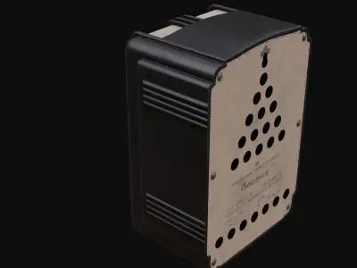 Old Broadcast Loudspeaker Vostok from USSR Low-poly 3D model