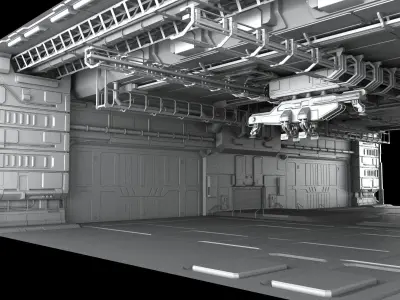 Sci Fi HANGAR 2 3D model