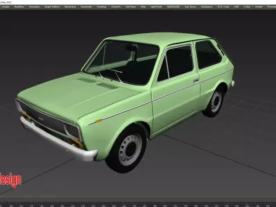 seat 133 1979 3ds max low  3D model