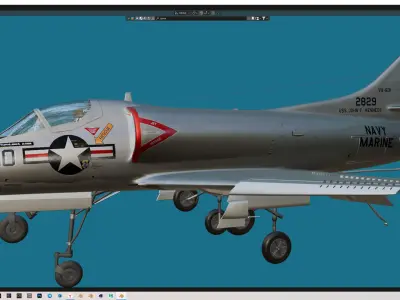 Aircraft A-4B Free 3D model