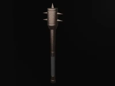 Battle mace - rust edition Low-poly 3D model