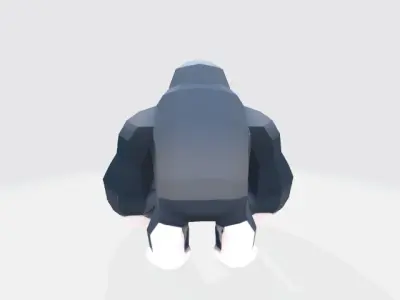 Lowpoly gorilla Low-poly 3D model