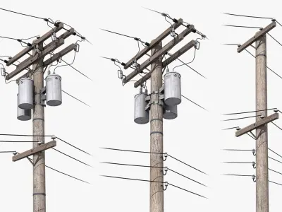 Telegraph Pole 3D model