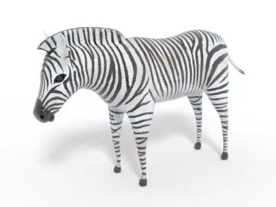 Zebra 3D Model Low-poly 3D model