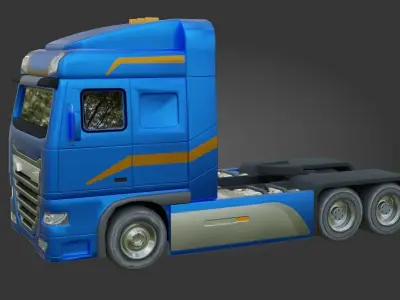 Truck - Low Poly - Game Ready - PBR Low-poly 3D model
